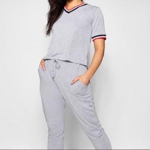 Boohoo | Grey Jumpsuit Set